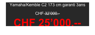Yamaha/Kemble C2 173 cm garanti 3ans 


CHF 32’000.-

CHF 25’000.--